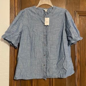 J. Crew Chambray Top